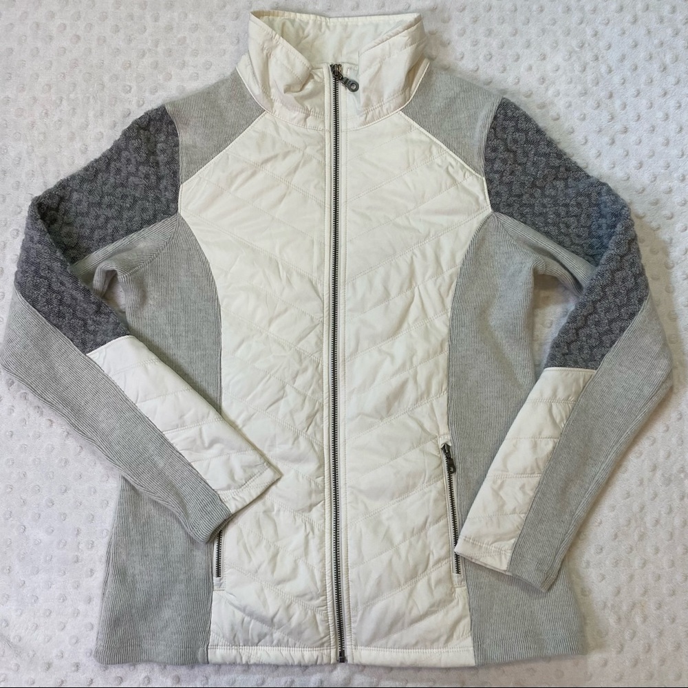 Prana Lightweight Jacket Cream Gray Size Medium